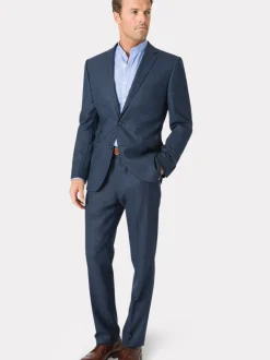 Bleu - Veste de costume Brook Taverner Donegal en laine