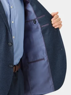 Bleu - Veste de costume Brook Taverner Donegal en laine