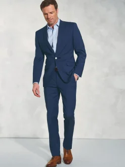 Bleu - Veste de costume habillé lavable en laine mélangée Brook Taverner