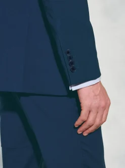 Bleu - Veste de costume habillé lavable en laine mélangée Brook Taverner