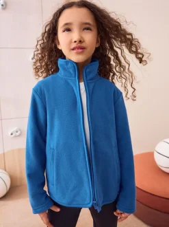 Bleu - Veste polaire zippée avec poches (3-16ans)
