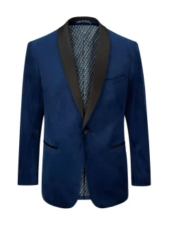 Bleu - Veste Skopes Paso habillée en velours