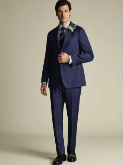 Bleu - Veste slim Charles Tyrwhitt Sharkskin