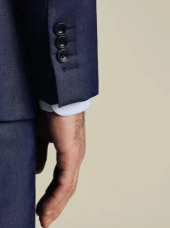 Bleu - Veste slim Charles Tyrwhitt Sharkskin