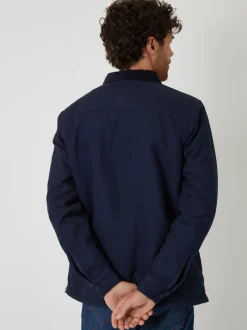 Bleu - Veste-chemise Threadbare doublée de peau de mouton