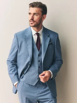 Bleu - Vestes de Costume Nova Fides Signatures Coupe classique en laine italienne 100%