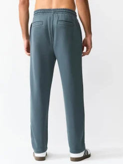 Bleu acier - Ajustement droit - Pantalon de jogging épais décontracté à dos brossé