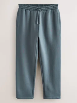 Bleu acier - Ajustement droit - Pantalon de jogging épais décontracté à dos brossé