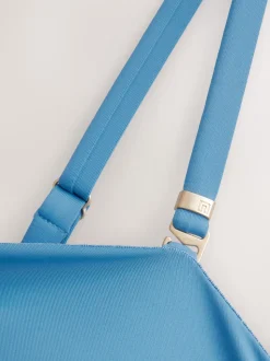 Bleu acier - Maillot de bain bandeau gainant