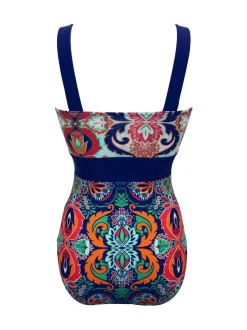 Bleu aqua - Maillot de bain Pour Moi Palm Springs color block pour le contrôle du ventre