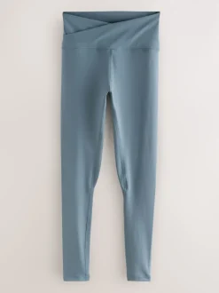 Bleu ardoise - Leggings enveloppants de yoga actif