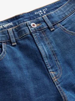 Bleu authentique - Lit 1 place - Coupe ajustée Classic Jeans extensibles