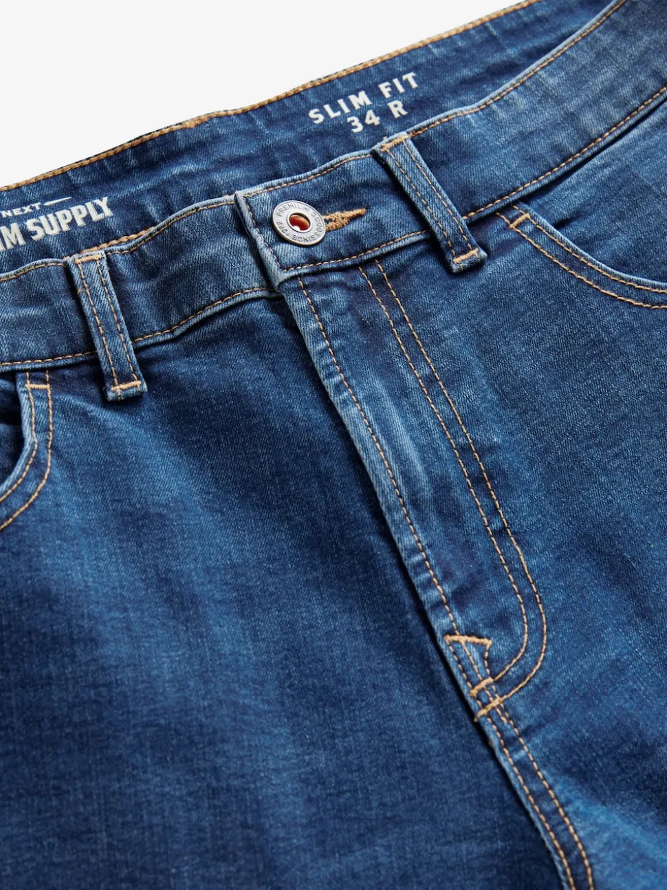 Bleu authentique - Lit 1 place - Coupe ajustée Classic Jeans extensibles