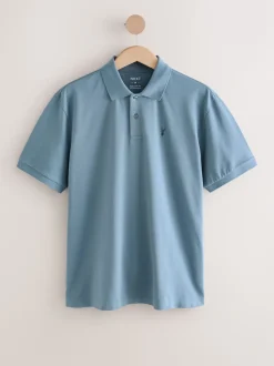 Bleu avio - Ajustement régulier - Polo Manches courtes Pique