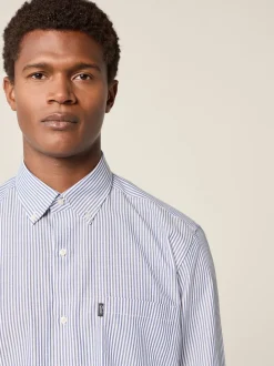 Bleu Bengal - Chemise Oxford boutonnée repassage facile