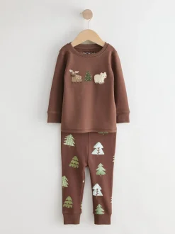 Bleu canard/Écru Animal - Lot de 3 pyjamas Snuggle (9mois-8ans)