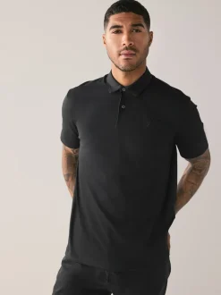 Bleu canard/Noir/Rouge rouille - Polo en jersey Manches courtes 3 Pack