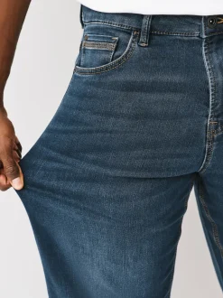 Bleu cendré - Coupe ample - Jeans stretch de confort