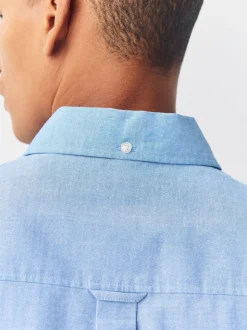 Bleu clair - Ajustement régulier - Chemise Oxford à manches longues