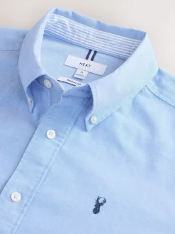 Bleu clair - Ajustement régulier - Chemise Oxford à manches longues