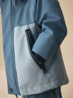 Bleu clair - Anorak doublé en polaire imperméable (3mois-7ans)