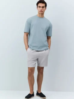 Bleu clair - Coupe ample - T-shirt épais