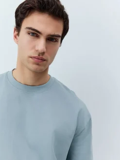 Bleu clair - Coupe ample - T-shirt épais