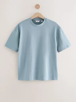 Bleu clair - Coupe ample - T-shirt épais