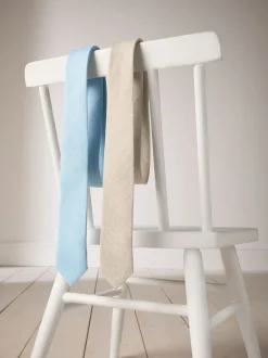 Bleu clair - Cravate en lin (3-16 ans)