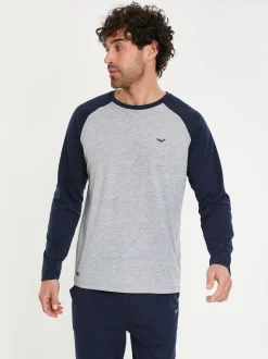 Bleu clair - Ensemble pyjama Threadbare Blend manches longues