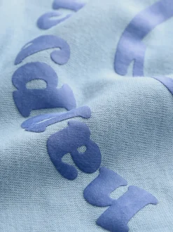 Bleu clair - Ensemble sweat et Joggings imprimé à Col rond (3mois-7ans)