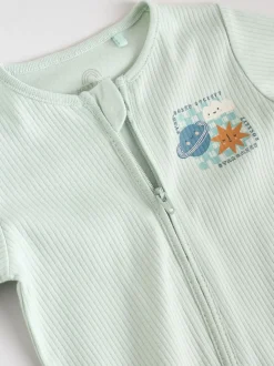 Bleu clair - Lot de 3 dors-bien bébé en coton sans pieds à fermeture éclair bidirectionnelle (0mois-3ans)