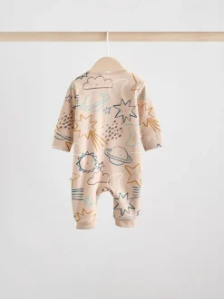 Bleu clair - Lot de 3 dors-bien bébé en coton sans pieds à fermeture éclair bidirectionnelle (0mois-3ans)