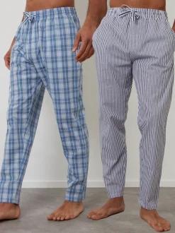 Bleu clair - Lot de 2 pantalons de Survêtement Threadbare Cotton Lounge