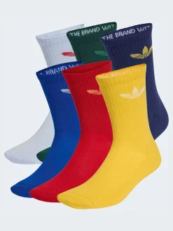 Bleu clair - Lot de chaussettes adidas originals Trefoil Col Rond Chaussettes 6