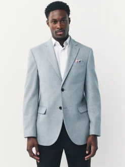 Bleu clair - Slim Fit (Slim Fit) - Blazer intelligent texturé