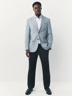 Bleu clair - Slim Fit (Slim Fit) - Blazer intelligent texturé