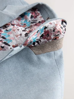 Bleu clair - Slim Fit (Slim Fit) - Blazer intelligent texturé