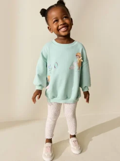 Bleu clair motif fée - Ensemble Sweatshirt et Leggings (3mths-7yrs)