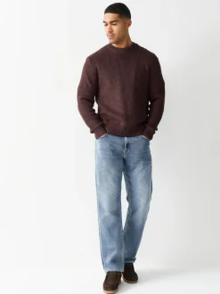 Bleu clair vintage - Ajustement droit - Jeans stretch de confort