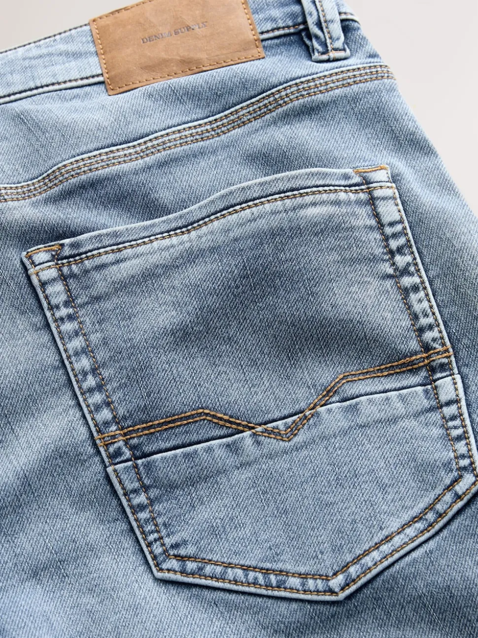 Bleu clair vintage - Ajustement droit - Jeans stretch de confort