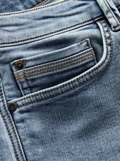 Bleu clair vintage - Ajustement droit - Jeans stretch de confort