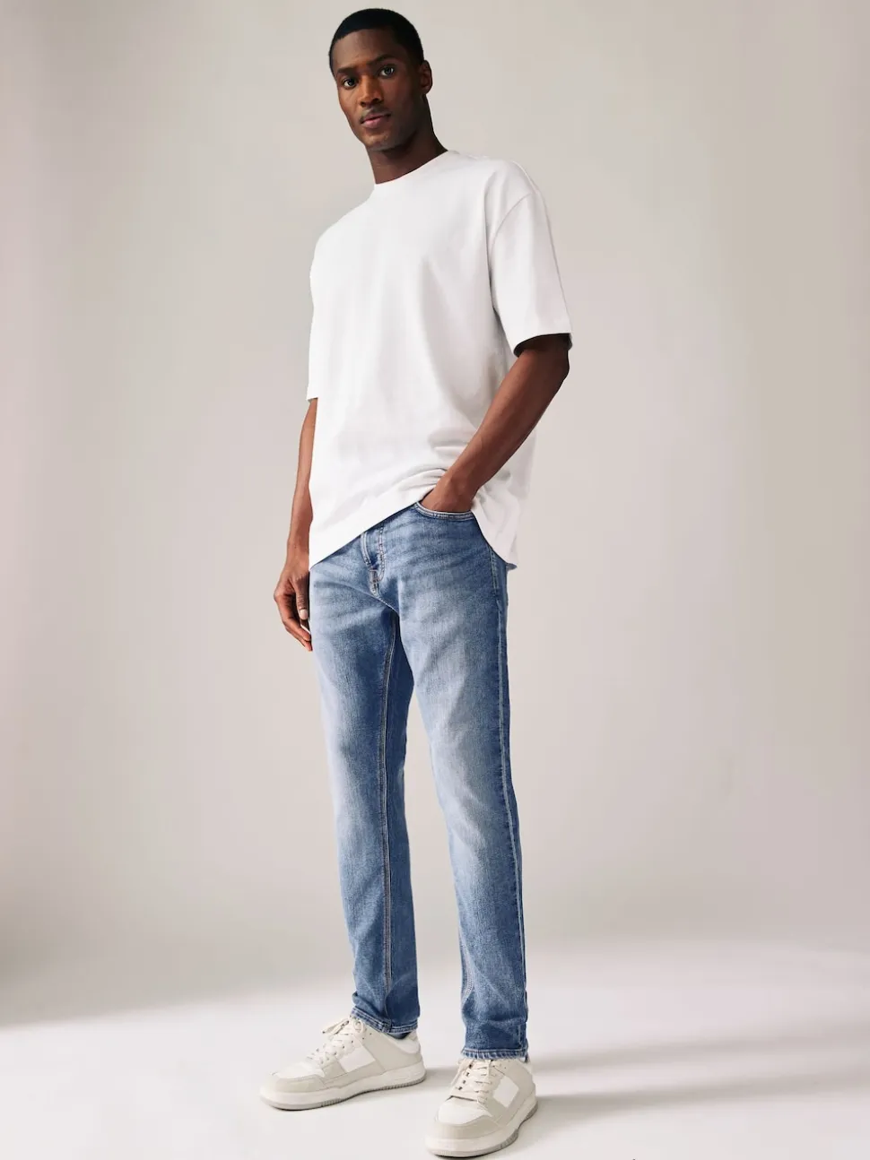 Bleu clair vintage - Skinny Fit (Skinny Fit) - Jeans stretch de confort