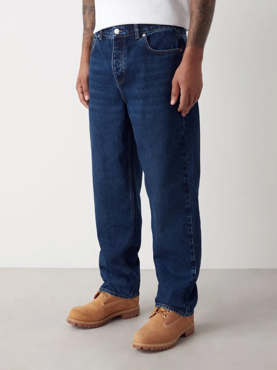 Bleu classique vintage - Coupe ample - délavé vintage Denim Jeans