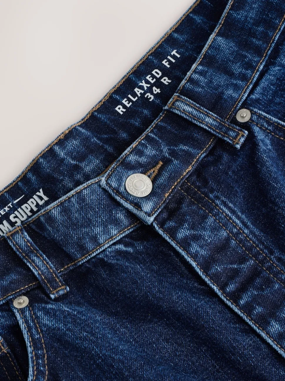 Bleu classique vintage - Coupe ample - délavé vintage Denim Jeans