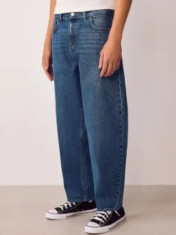 Bleu classique vintage - Coupe ballon - délavé vintage Denim Jeans