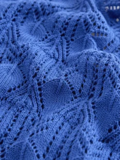 Bleu cobalt - Cardigan en maille (3-16ans)