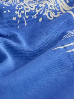 Bleu cobalt - Chemise de nuit graphique