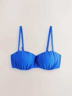 Bleu cobalt - Haut de bikini bandeau filaire