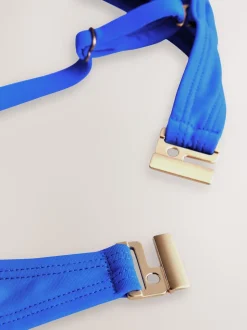 Bleu cobalt - Haut de bikini bandeau filaire